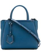 Fendi - Small '2jours' Tote - Women - Calf Leather - One Size, Women's, Blue, Calf Leather