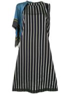 Maison Mihara Yasuhiro Contrast Pattern Dress - Blue