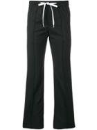 Miu Miu Side Striped Cropped Trousers - Black