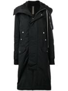 Rick Owens Drkshdw Long Parka - Black