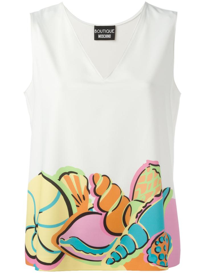 Boutique Moschino Mermaid Print T-shirt - White