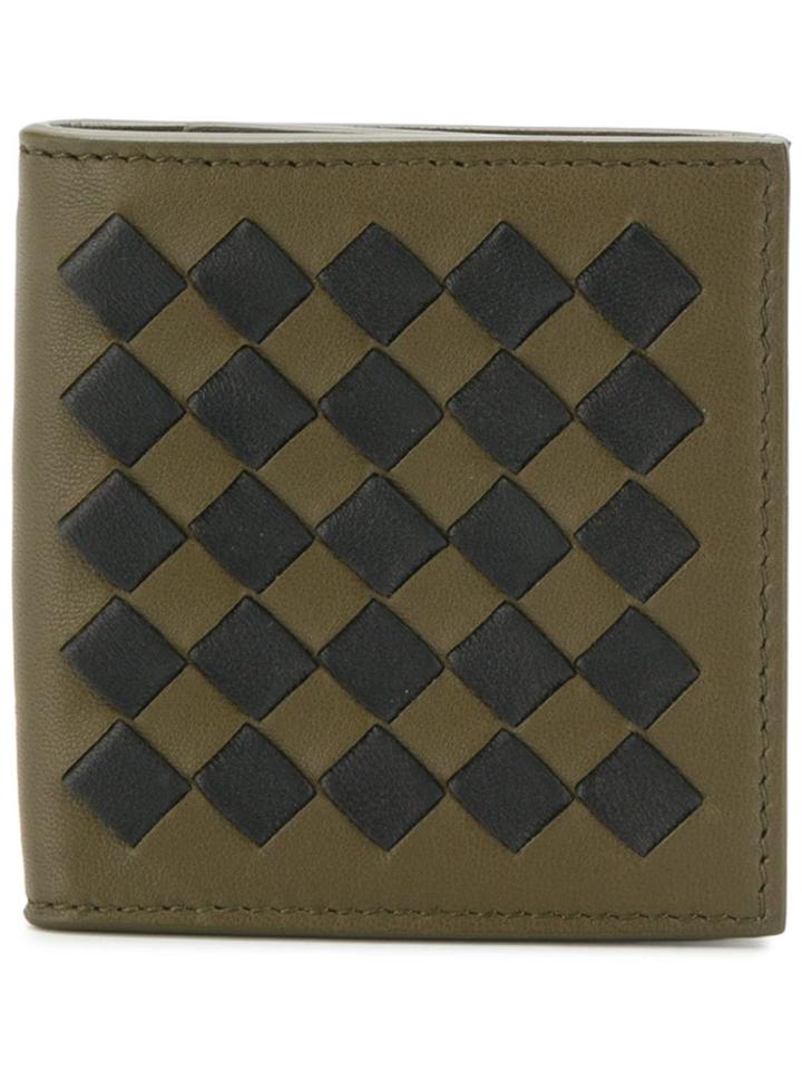 Bottega Veneta Intrecciato Check Coin Purse - Green