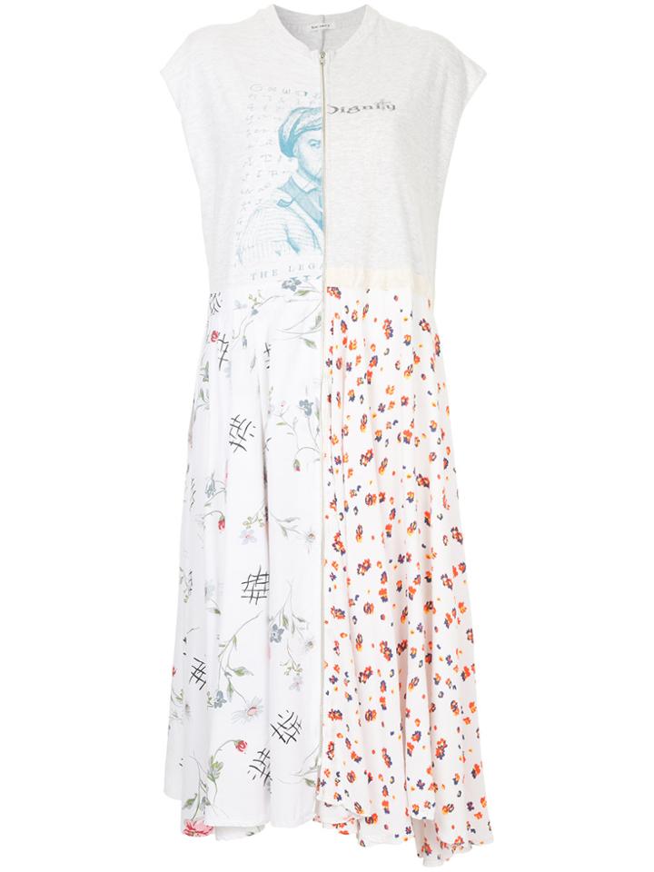 Yeah Right! Patchwork Print Midi Dress - Grey