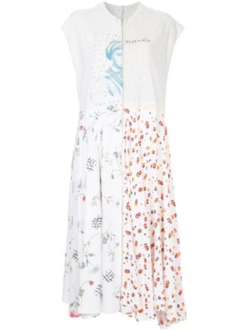 Yeah Right! Patchwork Print Midi Dress - Grey
