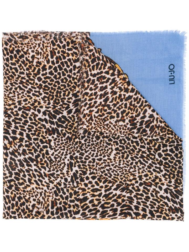 Liu Jo Leopard Print Scarf - Neutrals