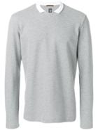 Eleventy Collared Sweatshirt - Grey