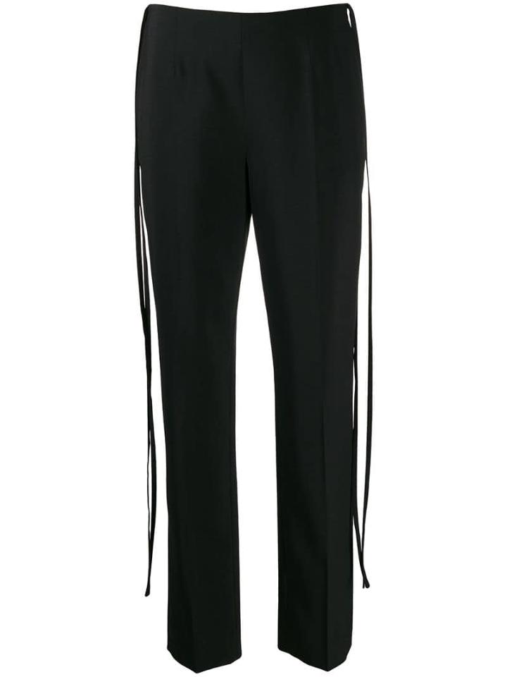 Mm6 Maison Margiela Hanging Fabric Straps Trousers - Black