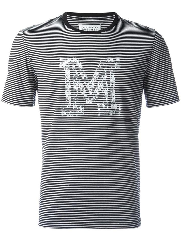 Maison Margiela M Print T-shirt, Men's, Size: 50, Black, Cotton
