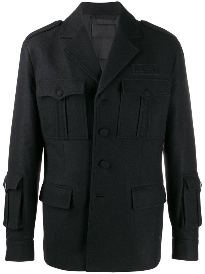 Prada Wool Multiple Pocket Jacket - Black