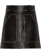 Prada Leather Miniskirt - Black