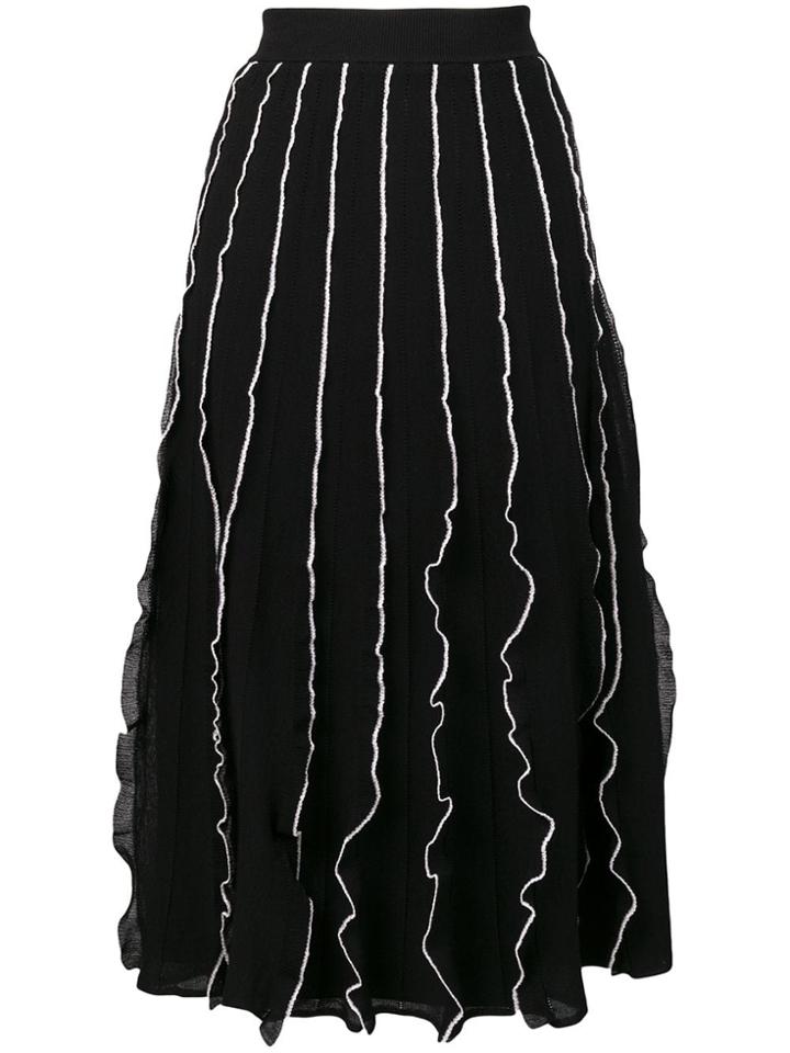 Red Valentino Red Valentino Pleated A-line Skirt - Black