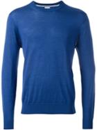 Paul Smith Crew Neck Jumper, Men's, Size: Small, Blue, Silk/merino