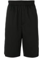 Neil Barrett - Elasticated Waistband Track Shorts - Men - Cotton/polyester/polyurethane/cupro - 52, Black, Cotton/polyester/polyurethane/cupro