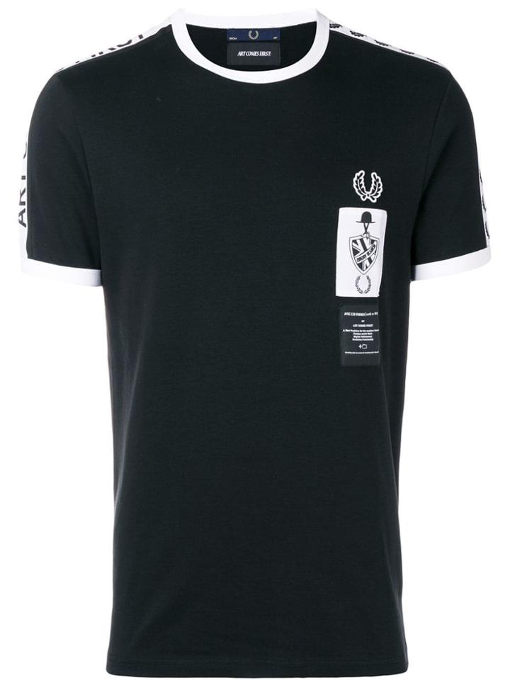 Fred Perry X Art Comes First Logo Print T-shirt - Black