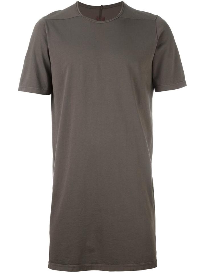 Rick Owens Drkshdw Long T-shirt, Men's, Size: Small, Grey, Cotton