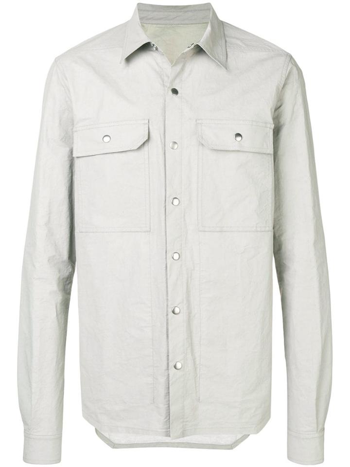 Rick Owens Button Shirt Jacket - Neutrals