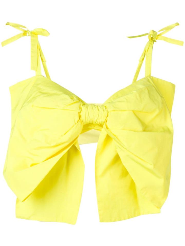 Msgm Bow Detail Top - Yellow