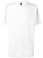 Odeur Piped Oversized T-shirt, Adult Unisex, Size: L, White, Cotton
