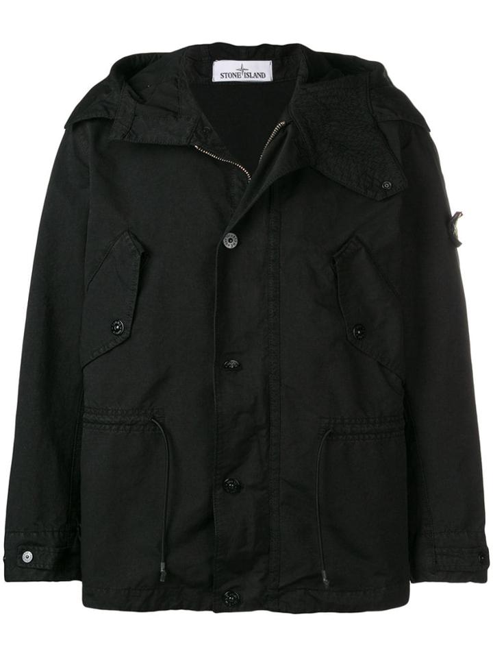 Stone Island Hooded Field Jacket - Black