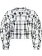 Rosie Assoulin Plaid Cropped Jacket - White