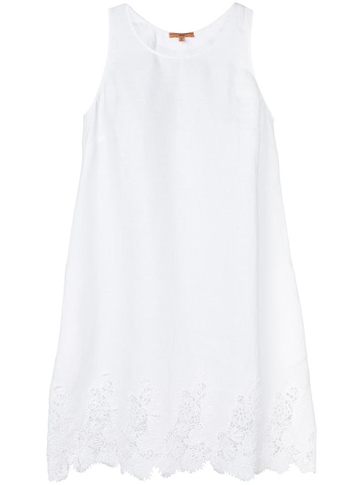 Ermanno Scervino Open Embroidery Shift Dress - White