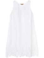 Ermanno Scervino Open Embroidery Shift Dress - White
