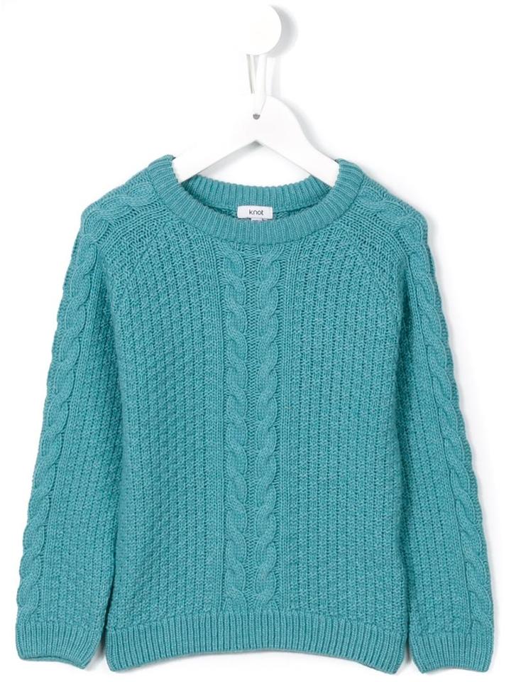 Knot 'braid' Sweater, Toddler Girl's, Size: 5 Yrs, Blue