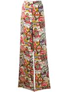 Dsquared2 Printed Palazzo Pants - Neutrals