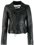 Off-white Back Logo Biker Jacket - Black