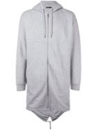 T By Alexander Wang Oversized Hoodie, Men's, Size: Large, Grey, Cotton/polyester