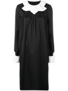 Mm6 Maison Margiela Contrast Collar Dress - Black
