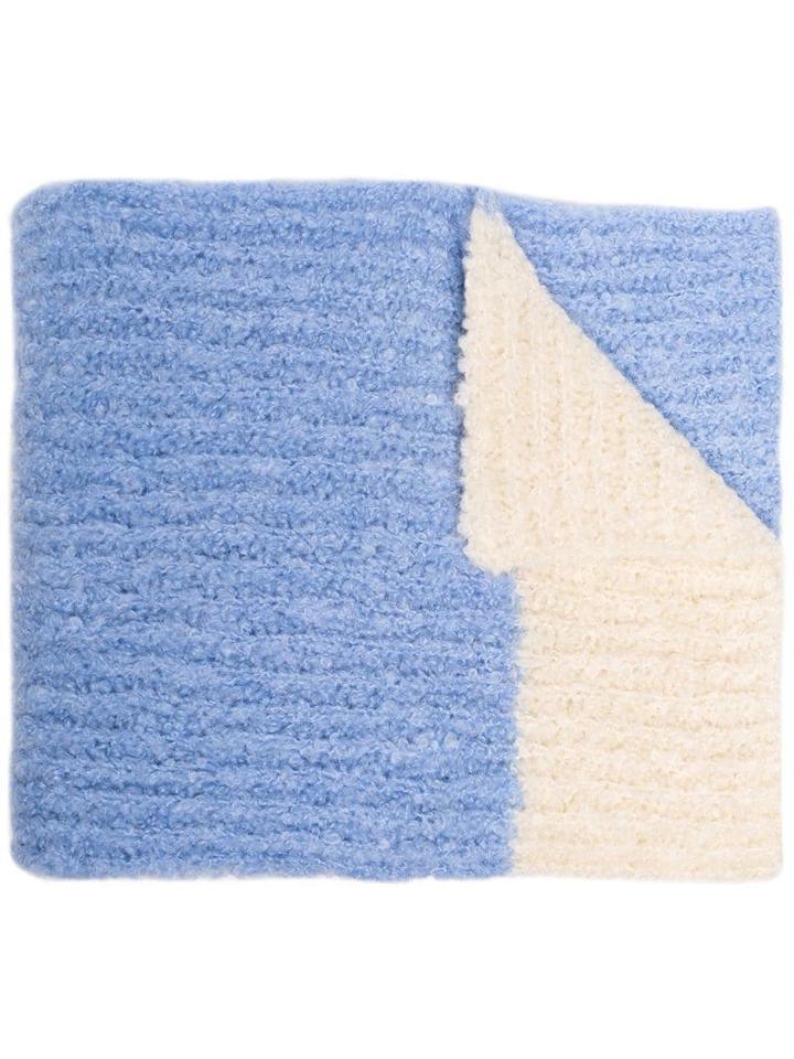 Jacquemus Oversized Kitted Scarf - Blue