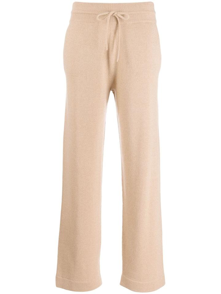 Agnona Knitted Track Pants - Neutrals