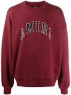 Amiri Logo Print Sweatshirt - Red