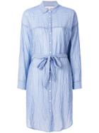 Xirena Belted Shirt Dress - Blue