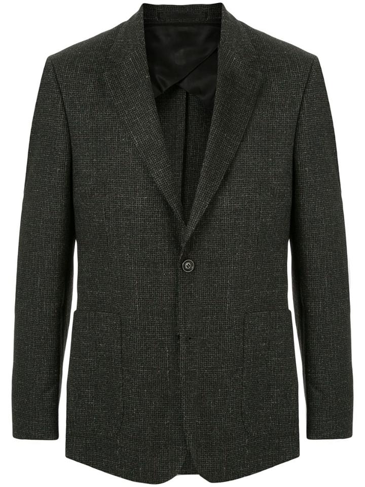 Cerruti 1881 Check Print Tailored Blazer - Blue