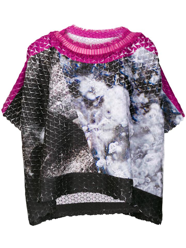 Issey Miyake Frayed Edges Blouse - Black