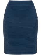 Rebecca Vallance Ionian Ribbed Pencil Skirt - Blue