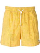 Canali Swim Shorts, Men's, Size: Xl, Yellow/orange, Nylon