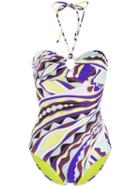 Emilio Pucci Reversible Psychedelic Printed Swimsuit - Blue