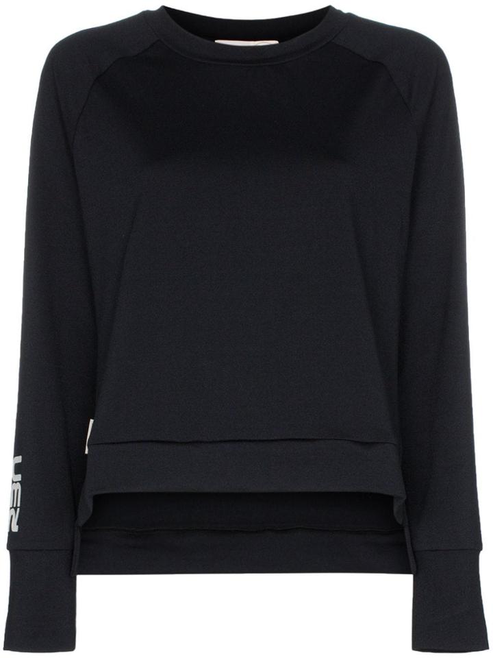 Rbn X Bjorn Borg X Rbn Logo Print Asymmetric Hem Jumper - Black