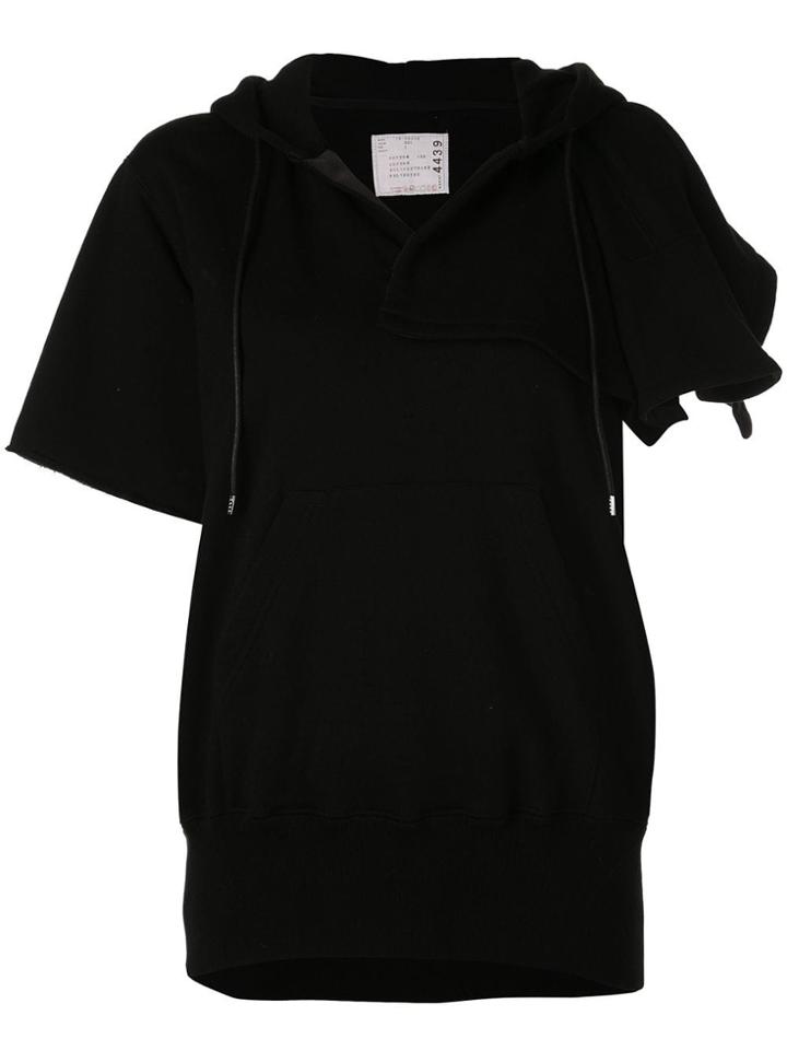 Sacai Asymmetric Hoodie - Black
