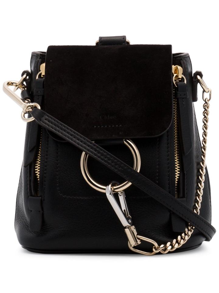 Chloé Black Faye Mini Leather Backpack
