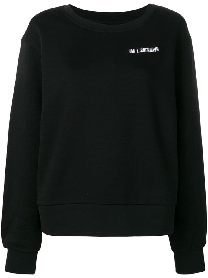 Han Kj0benhavn Embroidered Logo Sweatshirt - Black