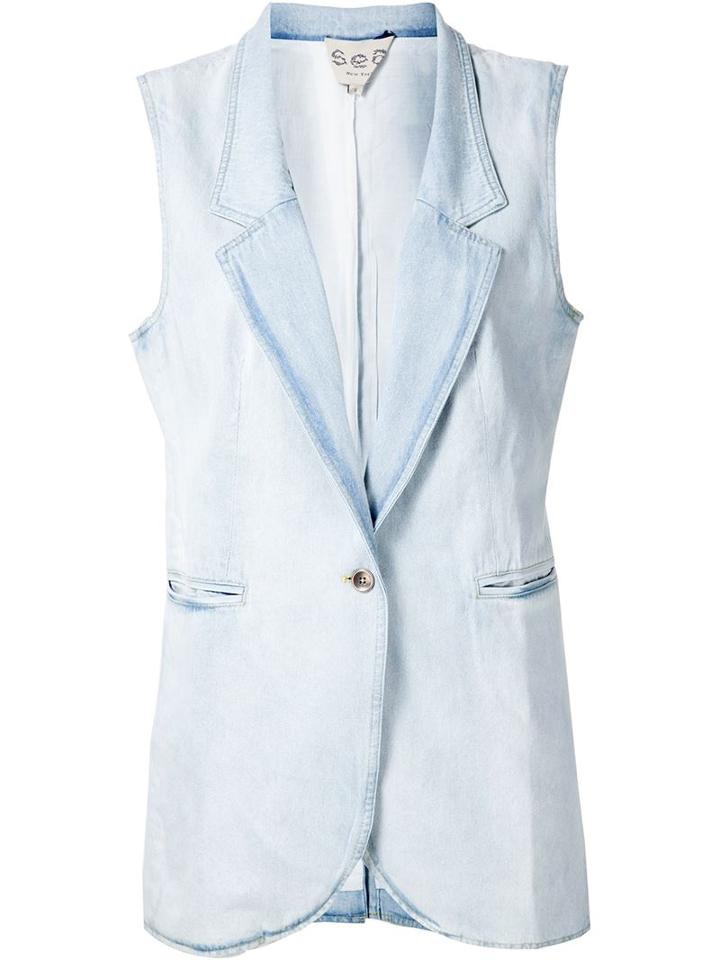 Sea Sleeveless Denim Jacket