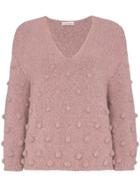 Vika Gazinskaya Bobble Cropped Jumper - Purple