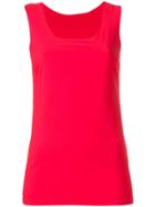 Patrizia Pepe Simple Vest Top - Red