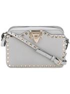 Valentino Garavani Valentino Garavani Rockstud Crossbody Bag, Women's, Grey, Calf Leather/metal