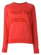 Cuisse De Grenouille 'surf In Paris' Sweatshirt, Women's, Size: 36, Pink/purple, Cotton