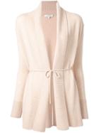 Vince Rib-trim Open Cardigan - Brown